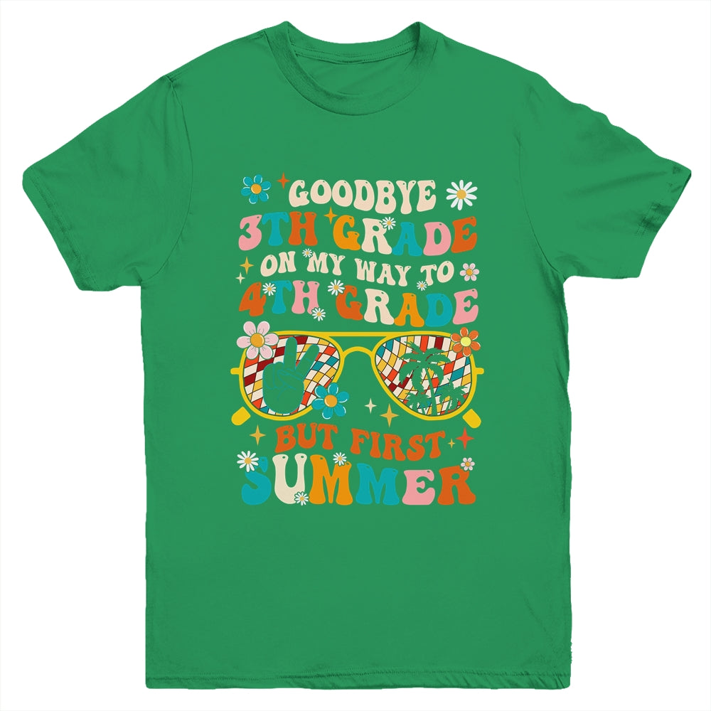 Goodbye 3rd Grade Graduation To 4th Grade Hello Summer Kids Youth Shirt | teecentury