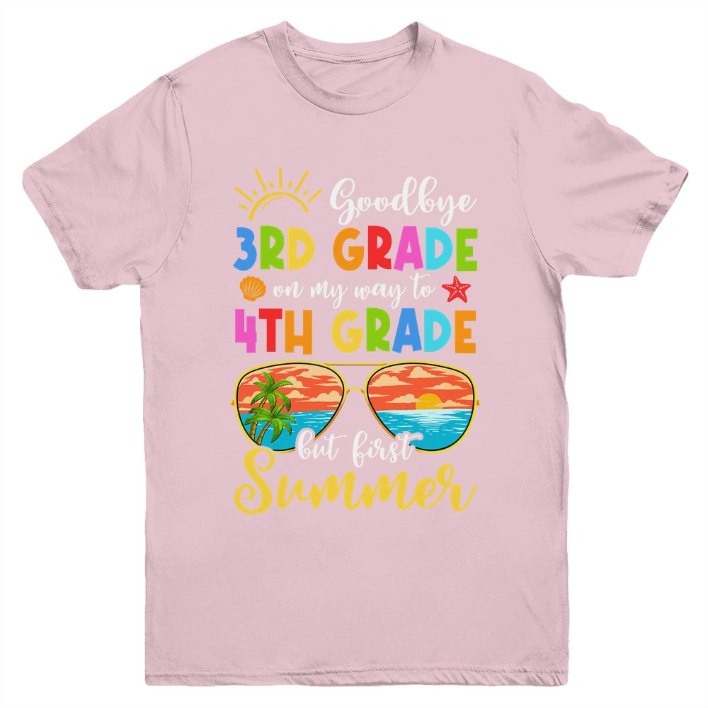 Goodbye 3rd Grade Graduation To 4th Grade Hello Summer Youth Shirt | teecentury
