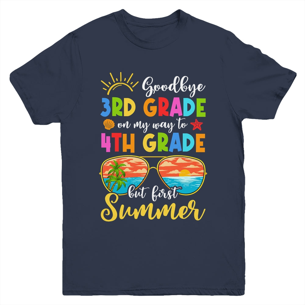 Goodbye 3rd Grade Graduation To 4th Grade Hello Summer Youth Shirt | teecentury