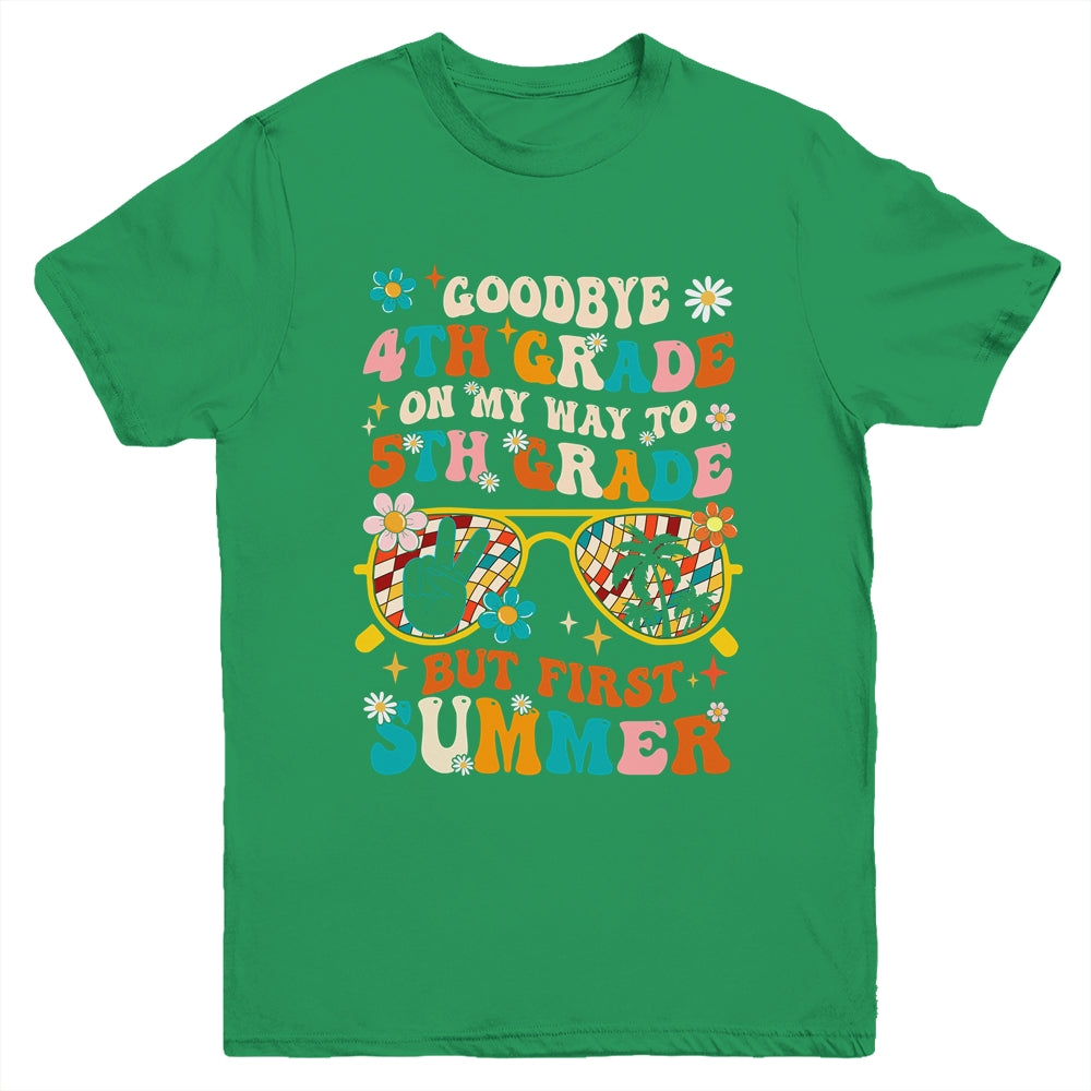 Goodbye 4th Grade Graduation To 5th Grade Hello Summer Kids Youth Shirt | teecentury