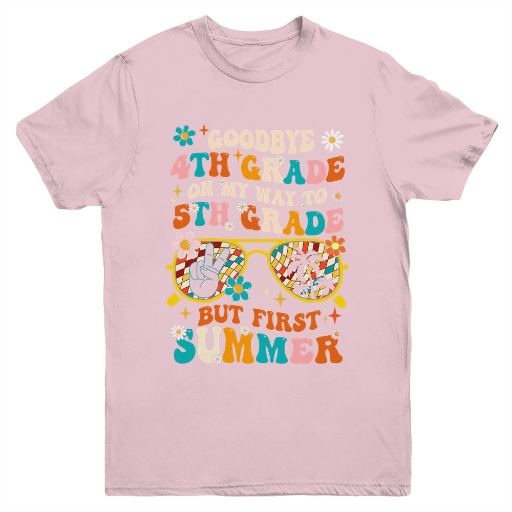 Goodbye 4th Grade Graduation To 5th Grade Hello Summer Kids Youth Shirt | teecentury