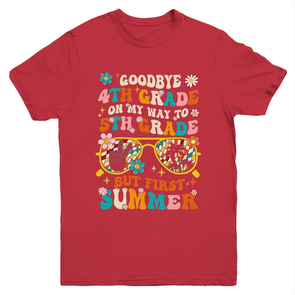 Goodbye 4th Grade Graduation To 5th Grade Hello Summer Kids Youth Shirt | teecentury