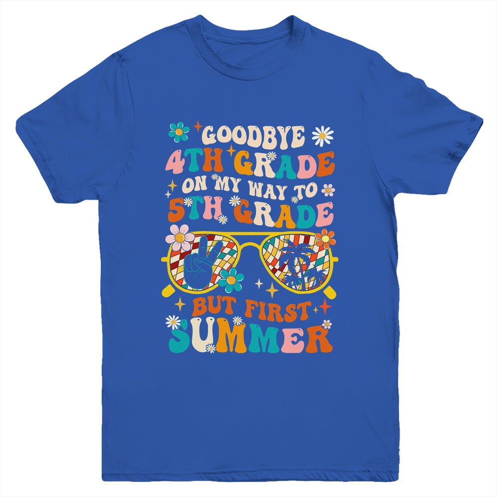 Goodbye 4th Grade Graduation To 5th Grade Hello Summer Kids Youth Shirt | teecentury