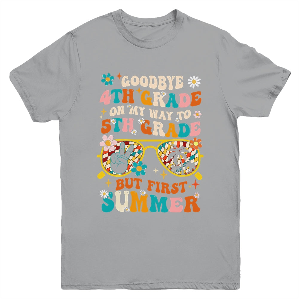 Goodbye 4th Grade Graduation To 5th Grade Hello Summer Kids Youth Shirt | teecentury