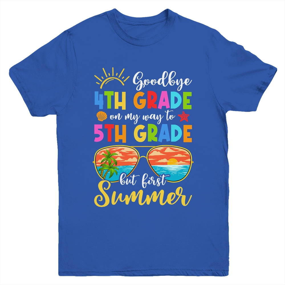 Goodbye 4th Grade Graduation To 5th Grade Hello Summer Youth Shirt | teecentury