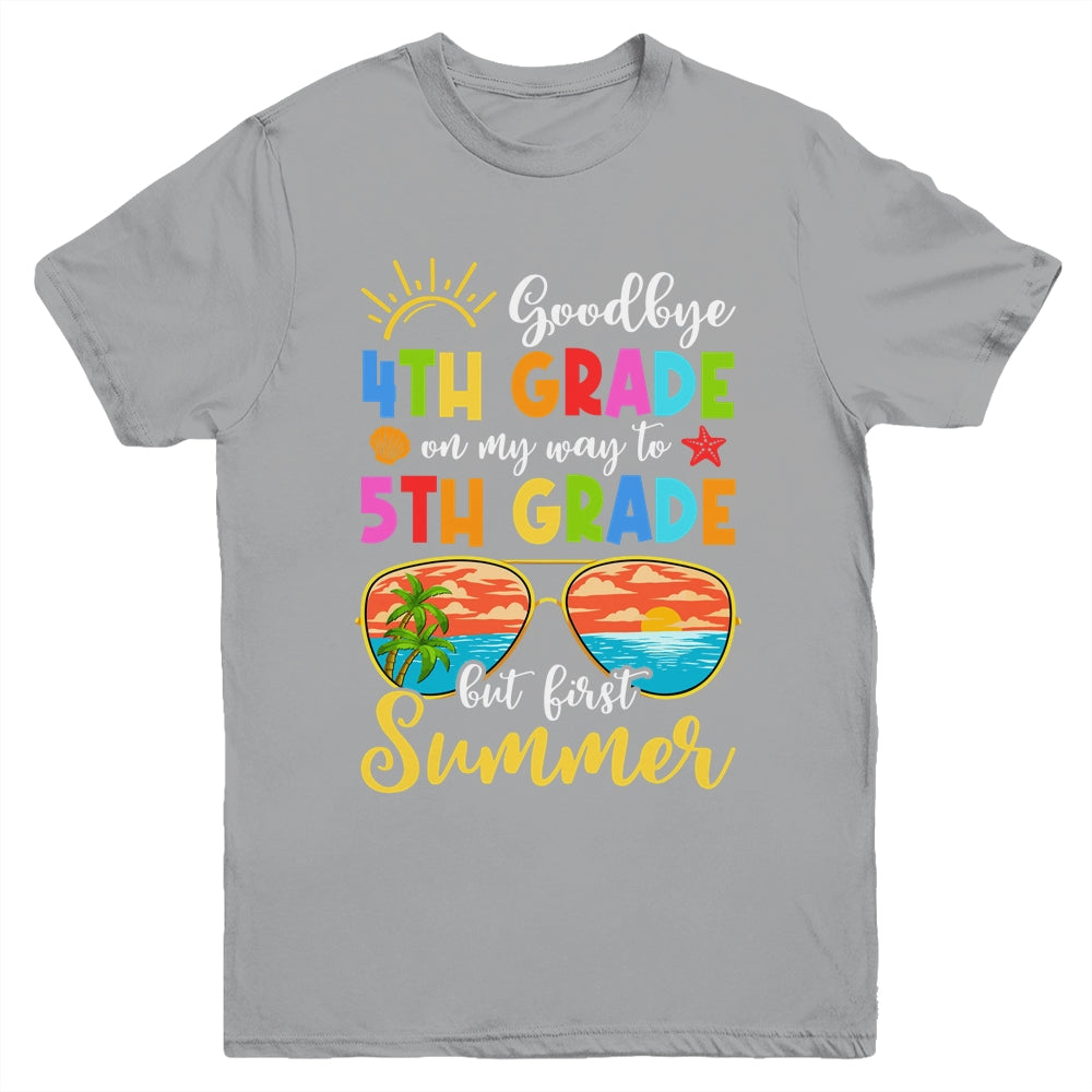 Goodbye 4th Grade Graduation To 5th Grade Hello Summer Youth Shirt | teecentury