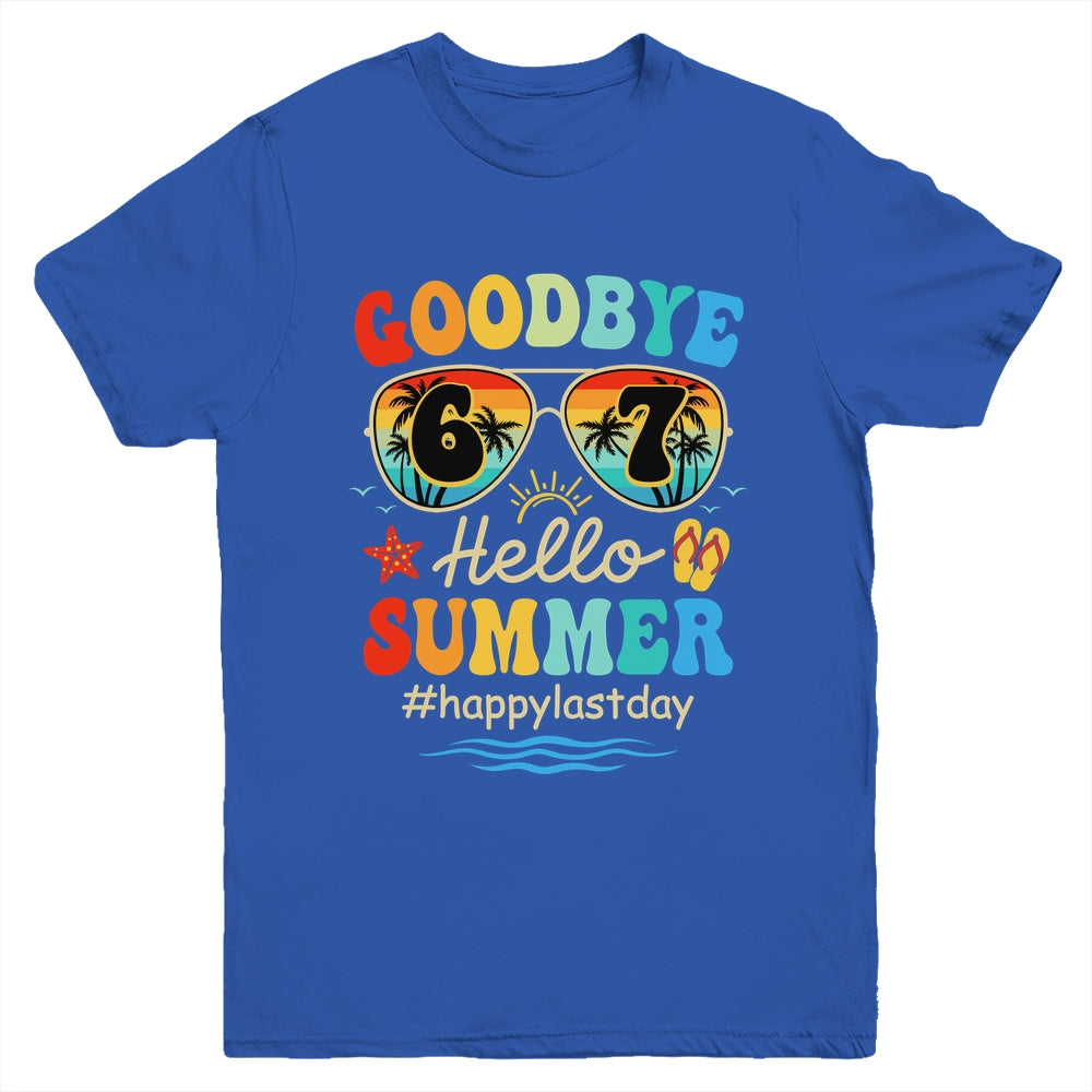 Goodbye 6 7 Hello Summer Last Day Of School Teacher Student Youth Shirt | teecentury