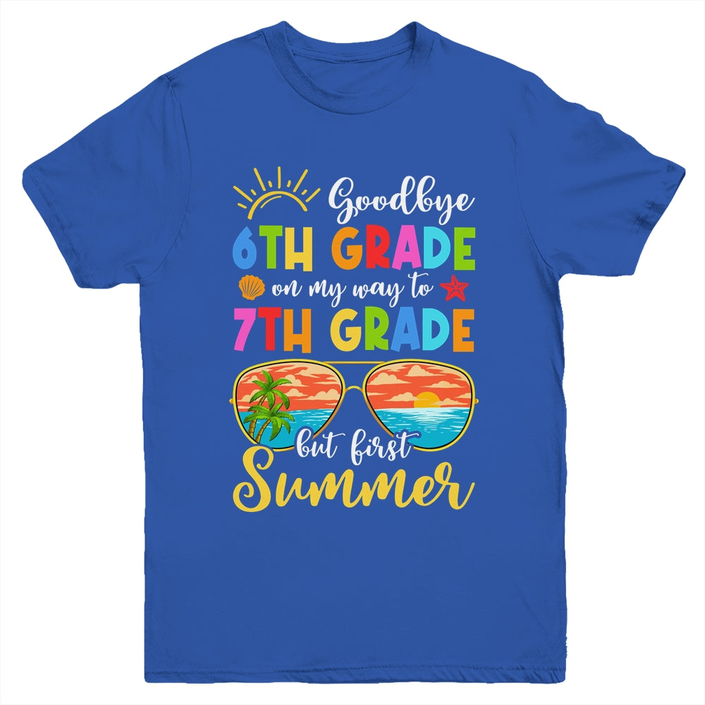 Goodbye 6th Grade Graduation To 7th Grade Hello Summer Youth Shirt | teecentury