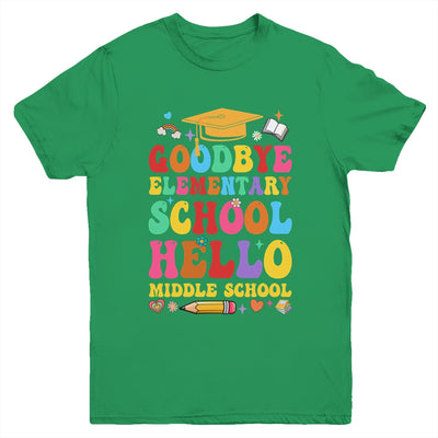 Goodbye Elementary Hello Middle School Graduation 2024 Youth Shirt | teecentury
