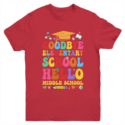 Goodbye Elementary Hello Middle School Graduation 2024 Youth Shirt | teecentury