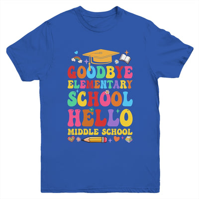 Goodbye Elementary Hello Middle School Graduation 2024 Youth Shirt | teecentury