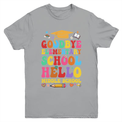 Goodbye Elementary Hello Middle School Graduation 2024 Youth Shirt | teecentury