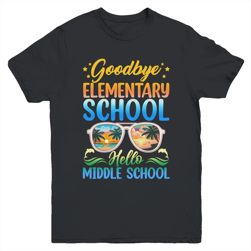 Goodbye Elementary School On My Way To Middle School 2024 Youth Shirt | teecentury