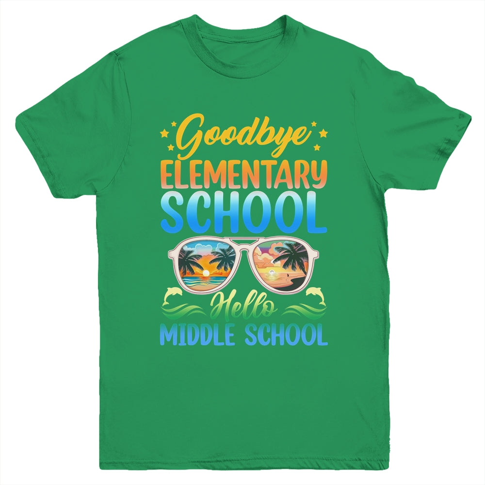 Goodbye Elementary School On My Way To Middle School 2024 Youth Shirt | teecentury