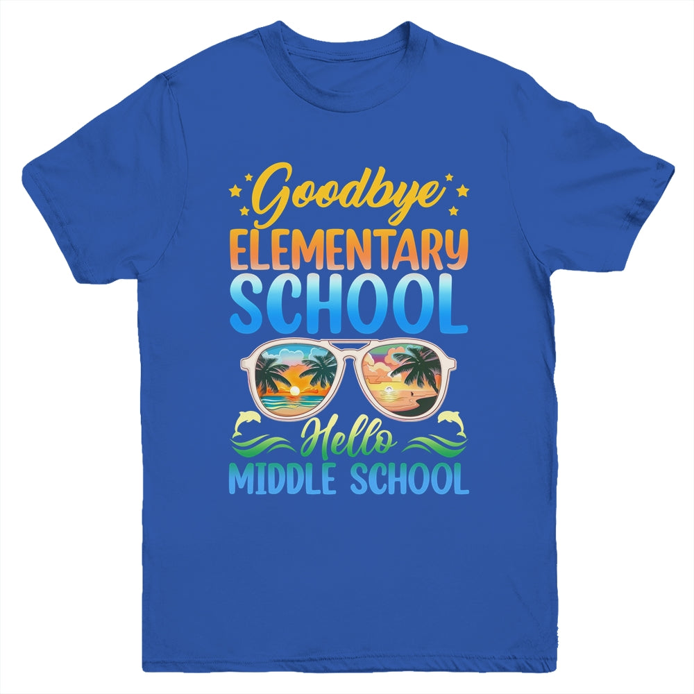 Goodbye Elementary School On My Way To Middle School 2024 Youth Shirt | teecentury