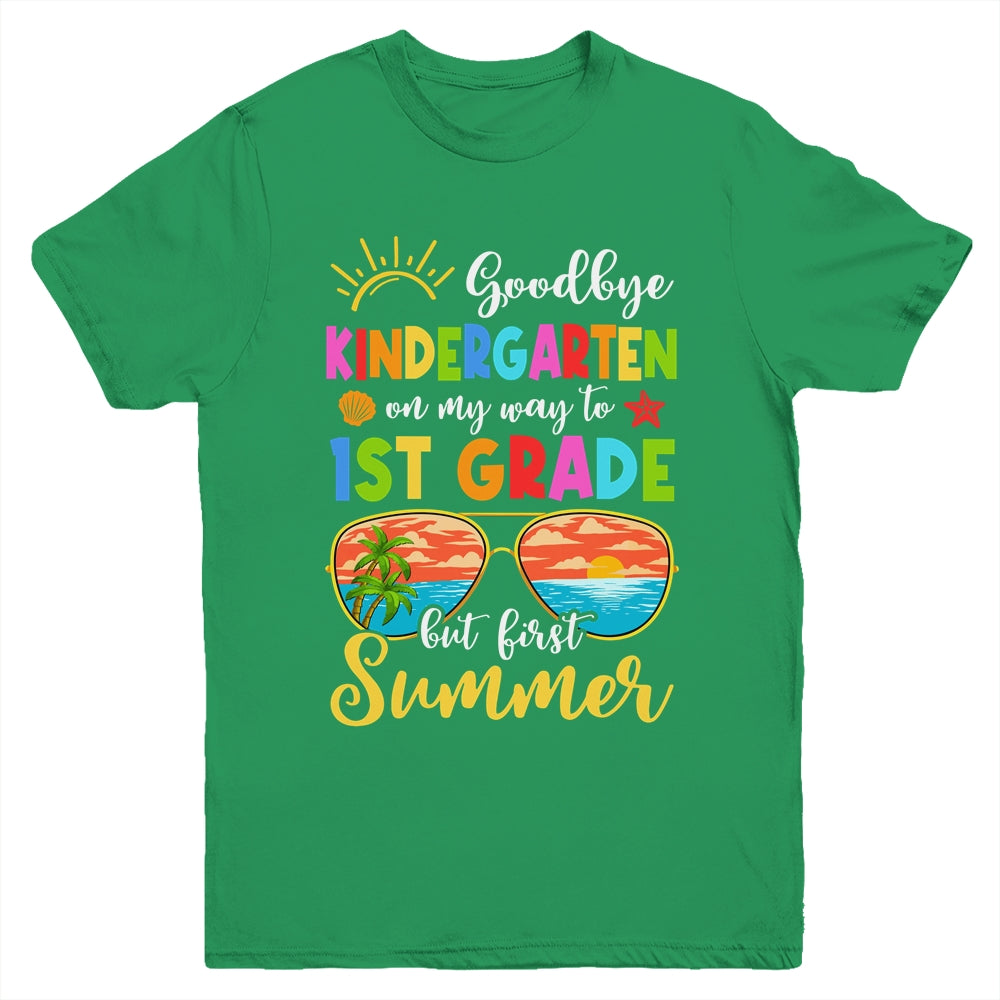 Goodbye Kindergarten Graduation To 1st Grade Hello Summer Youth Shirt | teecentury