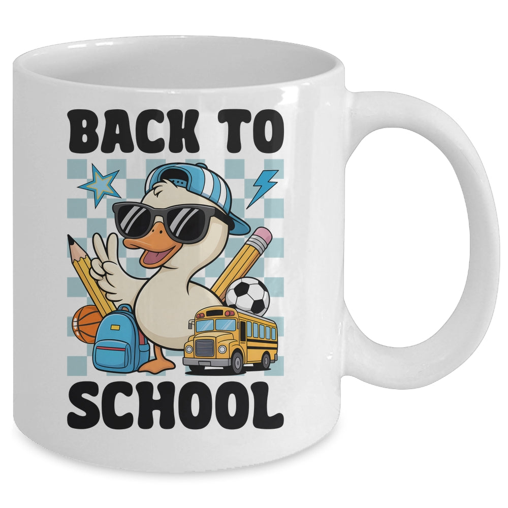 Goose Back To School 1st First Day Of School Boy Girl Kids Mug | teecentury