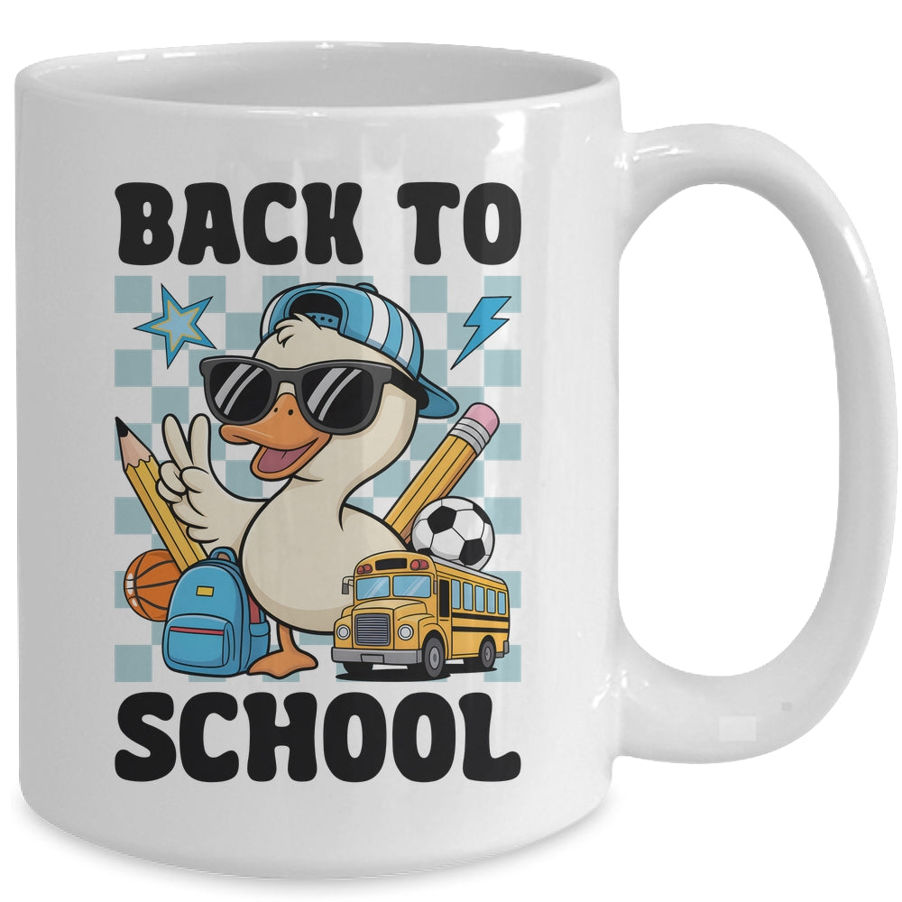 Goose Back To School 1st First Day Of School Boy Girl Kids Mug | teecentury