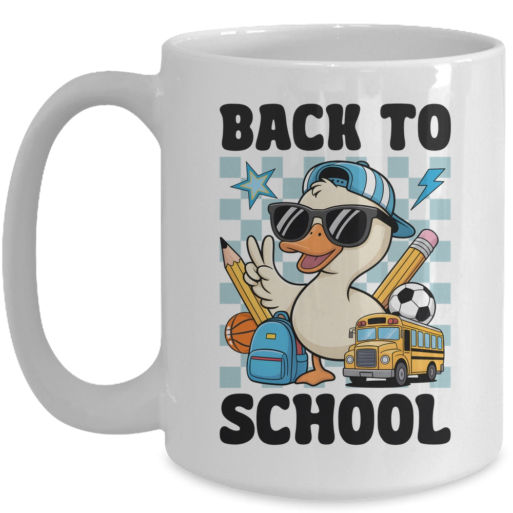 Goose Back To School 1st First Day Of School Boy Girl Kids Mug | teecentury