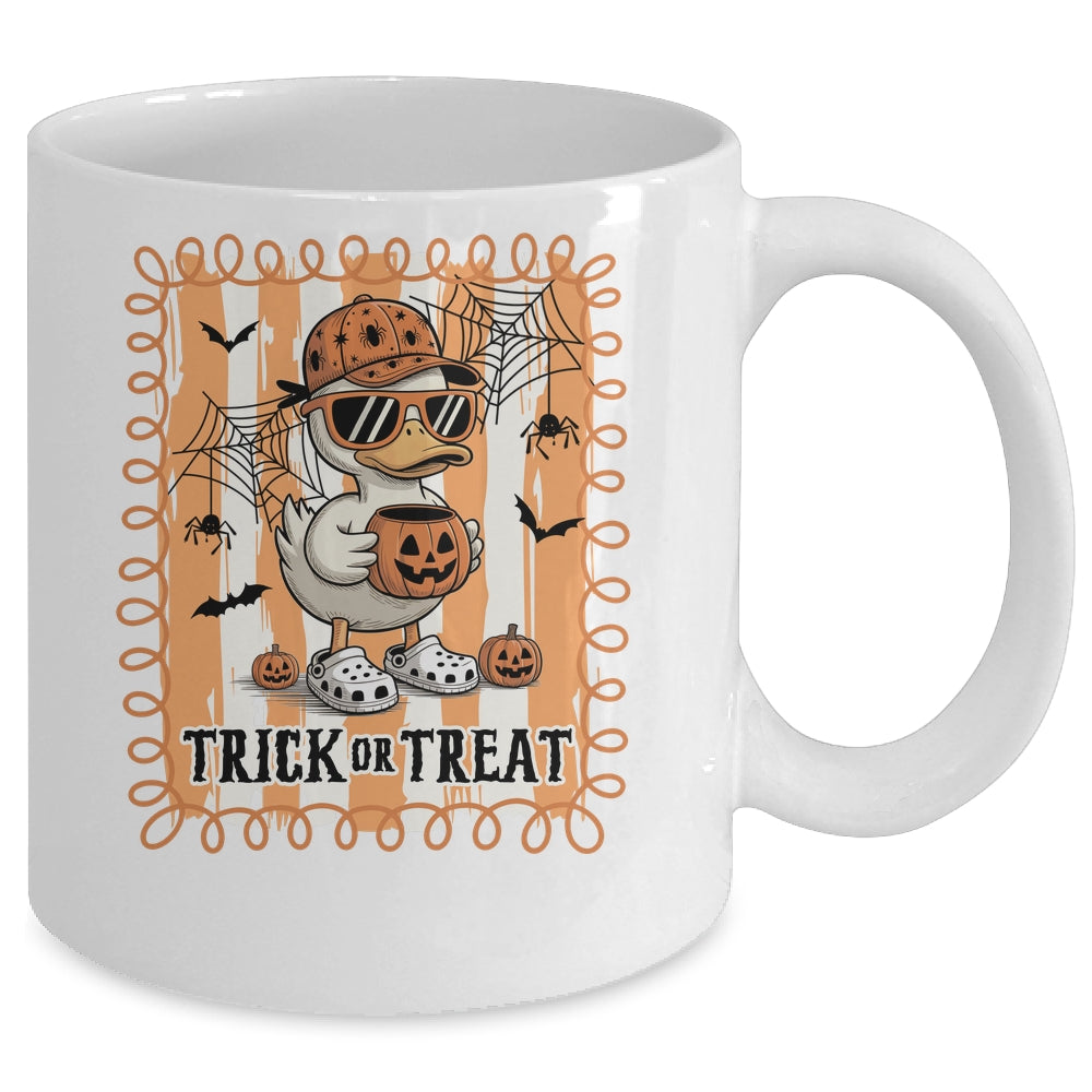 Goose Trick Or Treat Preppy Halloween Boy Pumpkin Retro Mug | teecentury