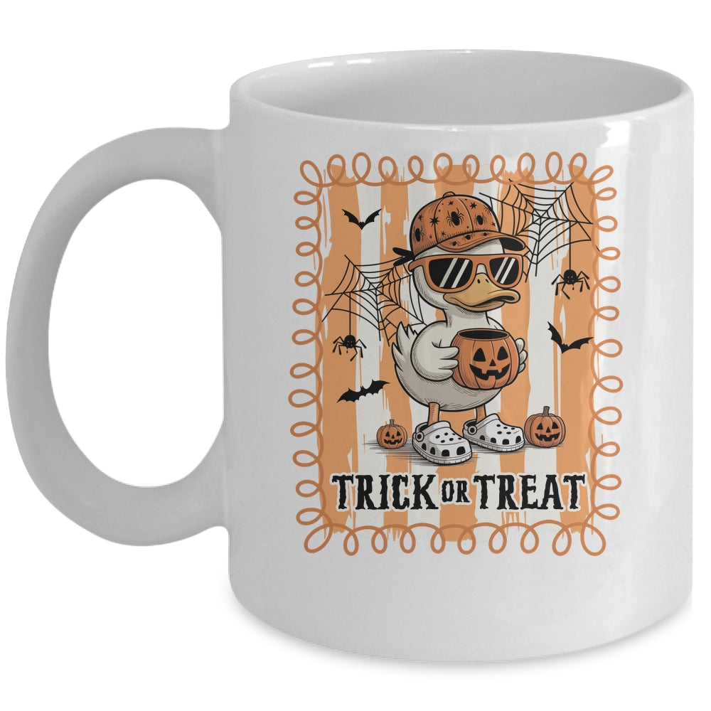 Goose Trick Or Treat Preppy Halloween Boy Pumpkin Retro Mug | teecentury