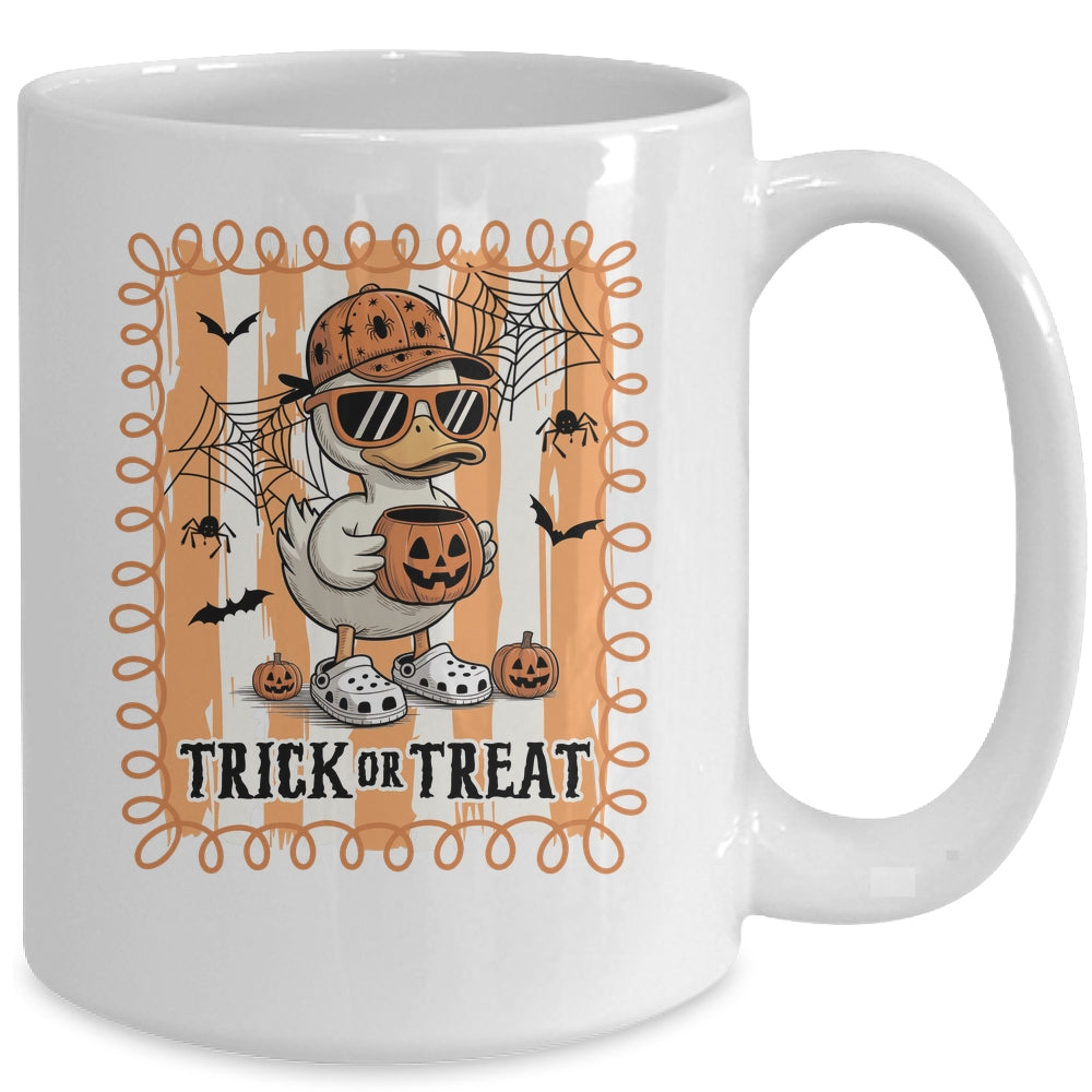 Goose Trick Or Treat Preppy Halloween Boy Pumpkin Retro Mug | teecentury
