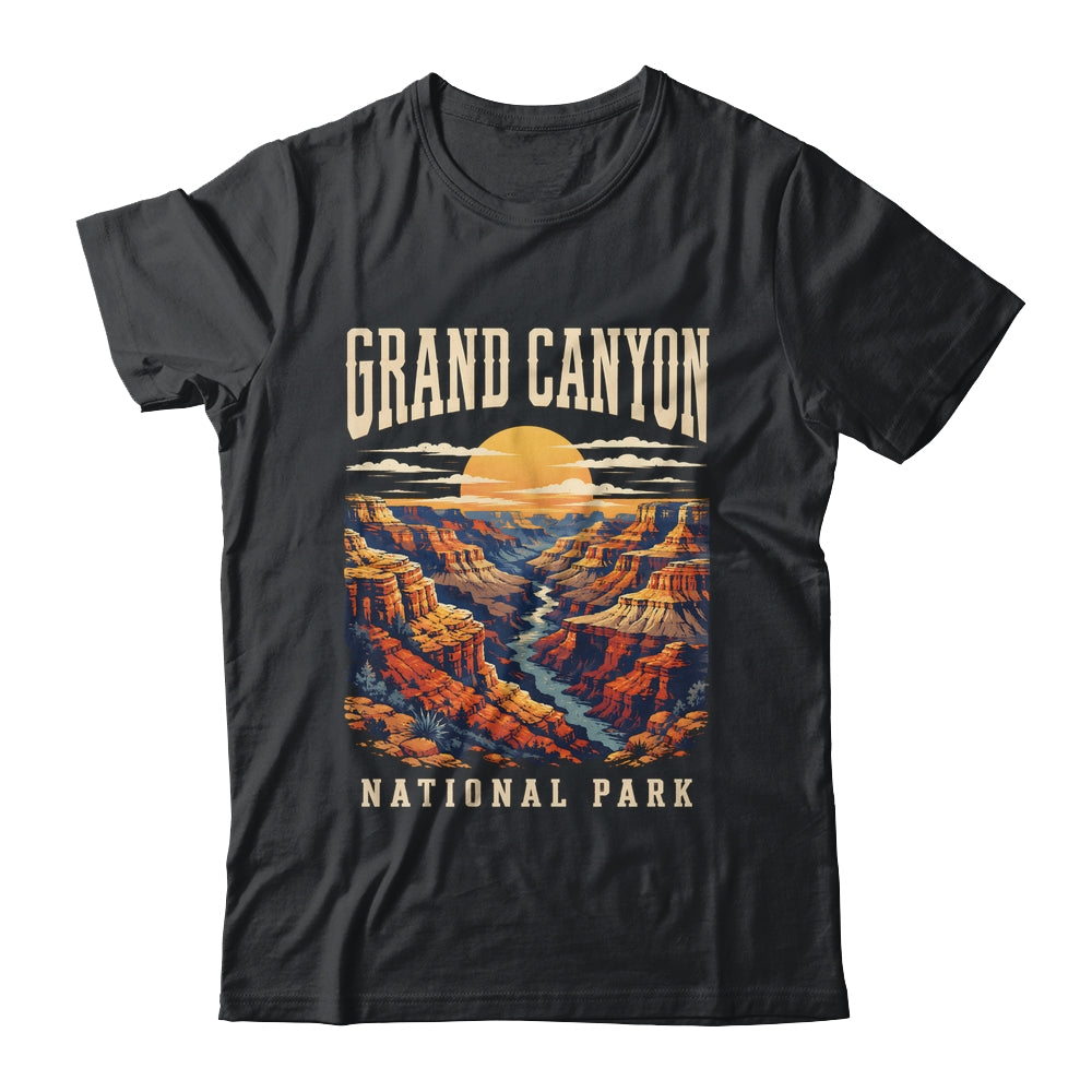 Grand Canyon National Park Arizona Outdoor Vintage Sunset Hiking Shirt & Tank Top | teecentury