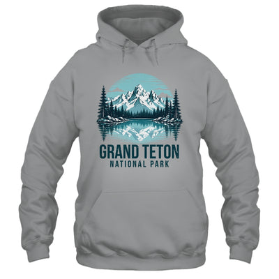 Grand Teton National Park Retro Mountain Lake Outdoor Hiking Shirt & Tank Top | teecentury