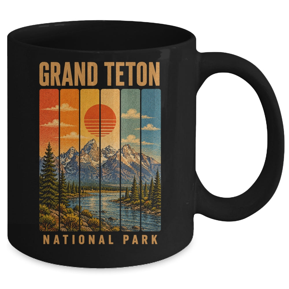 Grand Teton National Park Wyoming Usa Outdoor Vintage Hiking Mug | teecentury