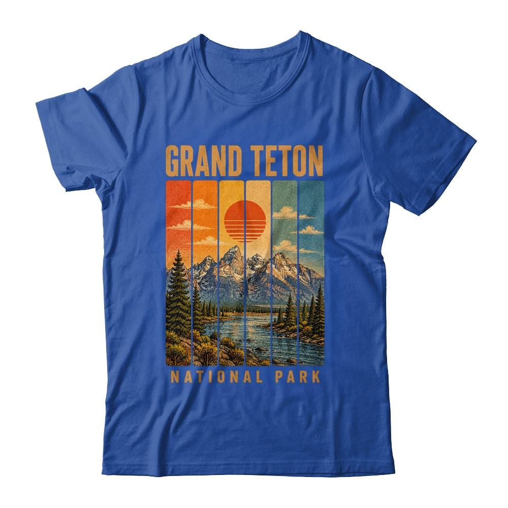 Grand Teton National Park Wyoming Usa Outdoor Vintage Hiking Shirt & Tank Top | teecentury