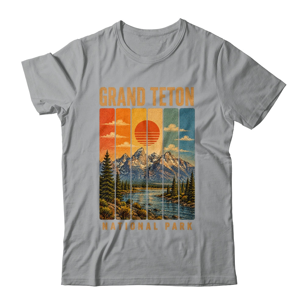 Grand Teton National Park Wyoming Usa Outdoor Vintage Hiking Shirt & Tank Top | teecentury