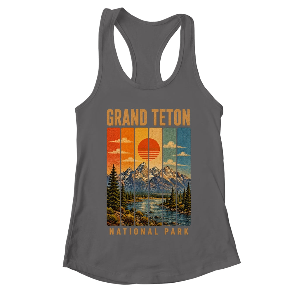 Grand Teton National Park Wyoming Usa Outdoor Vintage Hiking Shirt & Tank Top | teecentury
