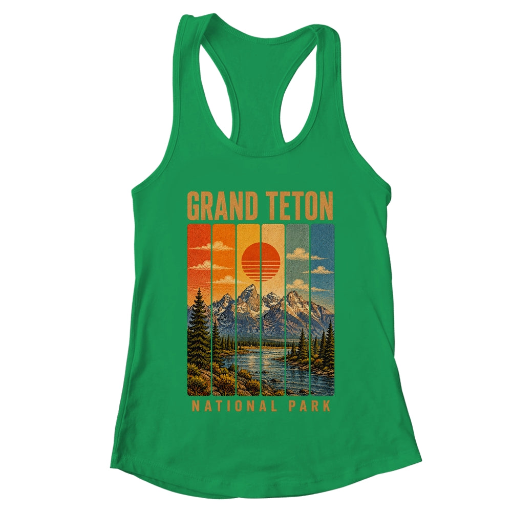 Grand Teton National Park Wyoming Usa Outdoor Vintage Hiking Shirt & Tank Top | teecentury
