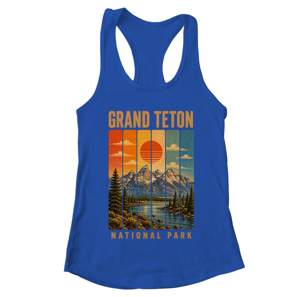 Grand Teton National Park Wyoming Usa Outdoor Vintage Hiking Shirt & Tank Top | teecentury