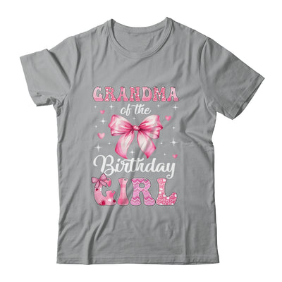Grandma Of Birthday Girl Coquette Bow Matching Family Shirt & Hoodie | teecentury