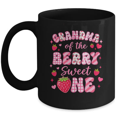 Grandma Of The Berry Sweet One Strawberry First Birthday Mug | teecentury