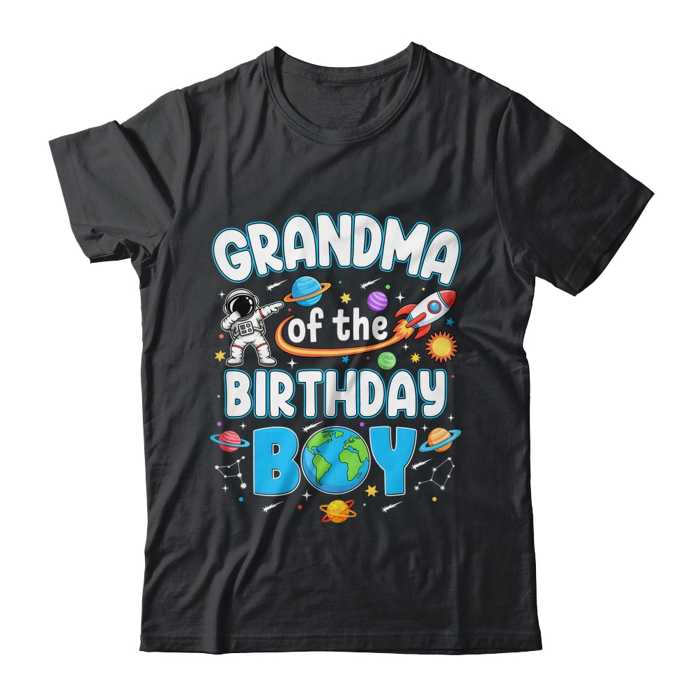 Grandma Of The Birthday Boy Astronaut Family Space Planets Shirt & Hoodie | teecentury