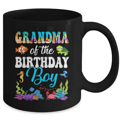 Grandma Of The Birthday Boy Sea Fish Ocean Aquarium Party Mug | teecentury