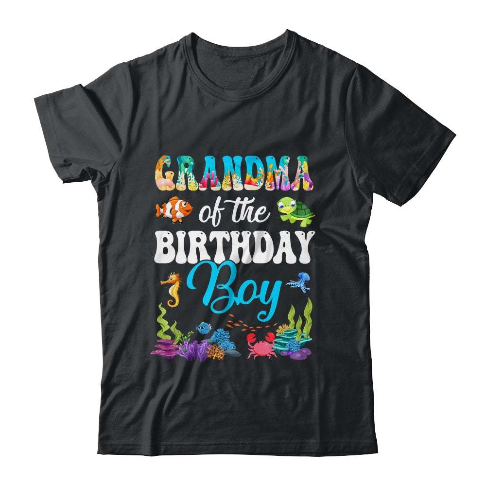 Grandma Of The Birthday Boy Sea Fish Ocean Aquarium Party Shirt & Hoodie | teecentury