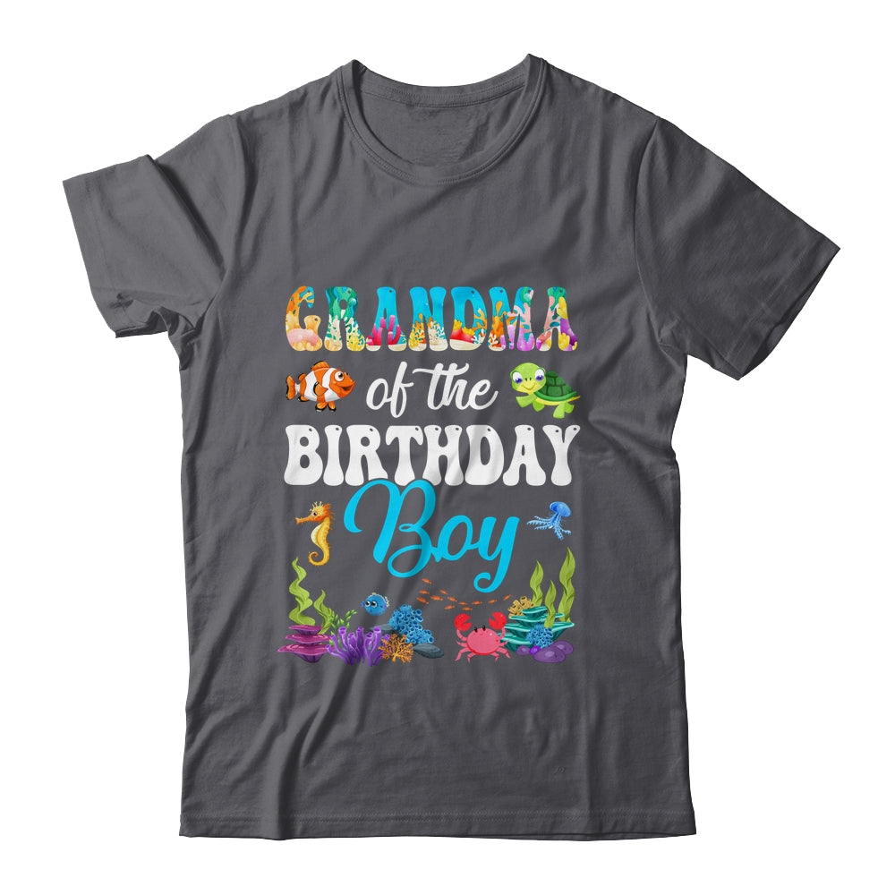 Grandma Of The Birthday Boy Sea Fish Ocean Aquarium Party Shirt & Hoodie | teecentury