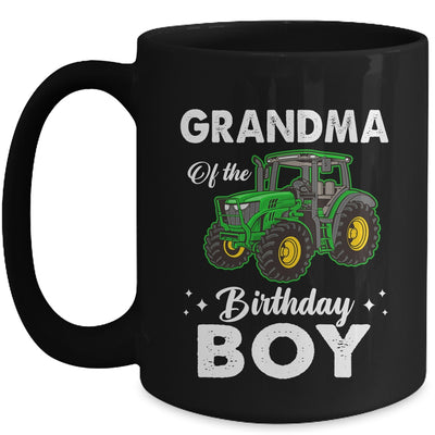 Grandma Of The Birthday Boy Tractors Farm Party Farmer Mug | teecentury