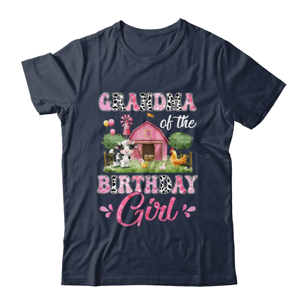 Grandma Of The Birthday Girl 1st Birthday Cow Farm Family Shirt & Hoodie | teecentury