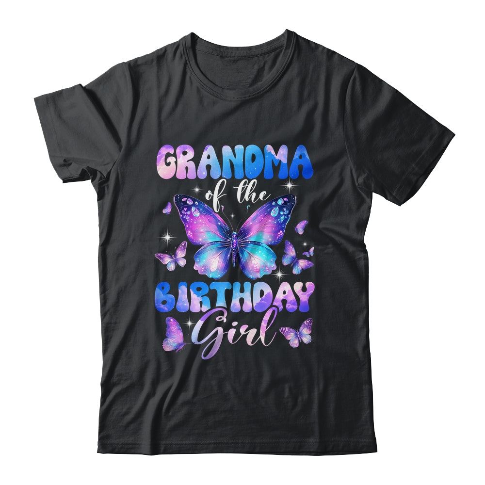 Grandma Of The Birthday Girl Butterfly Family Matching Shirt & Hoodie | teecentury