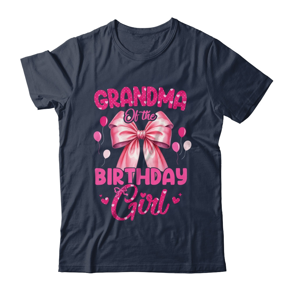 Grandma Of The Birthday Girl Coquette Bow Matching Family Shirt & Hoodie | teecentury
