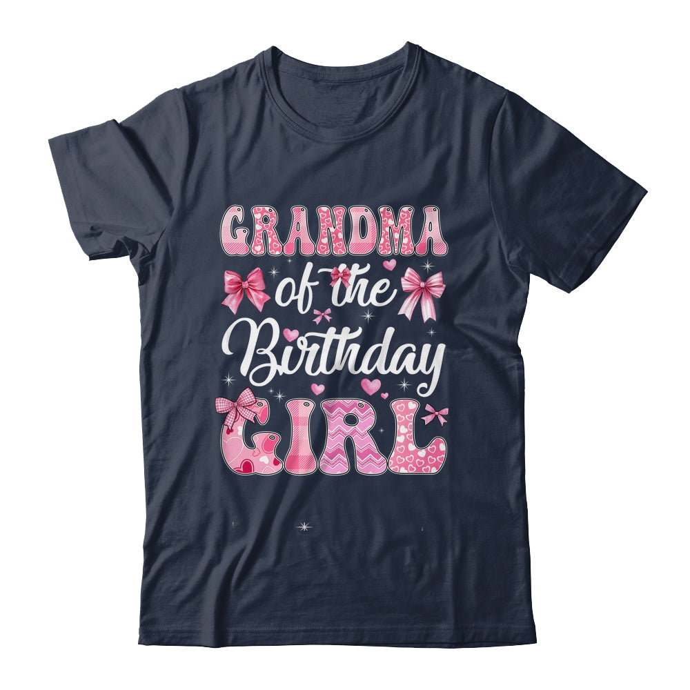 Grandma Of The Birthday Girl Family Pink Coquette Bow Shirt & Hoodie | teecentury
