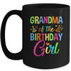 Grandma Of The Birthday Girl Glows Retro 80's Party Family Mug | teecentury