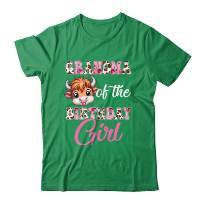 Grandma Of The Birthday Girl Highland Cow Farm 1st Birthday Shirt & Hoodie | teecentury