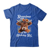 Grandma Of The Birthday Girl Highland Cow Farm Family Shirt & Hoodie | teecentury