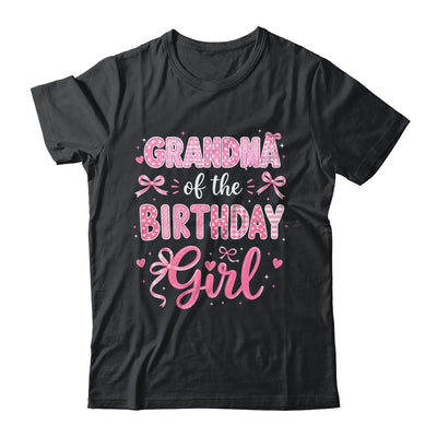 Grandma Of The Birthday Girl Matching Pink Coquette Bow Shirt & Hoodie | teecentury