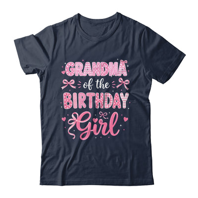 Grandma Of The Birthday Girl Matching Pink Coquette Bow Shirt & Hoodie | teecentury